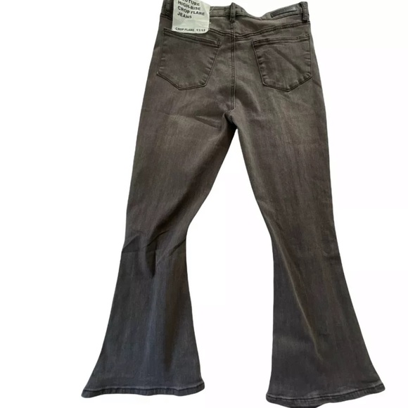 black high waist Crop and Flare stretchy jeans KENDALL & KYLIE 6 - Picture 2 of 7